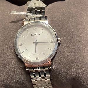 Ladies Bulova 96p183 watch with diamonds.